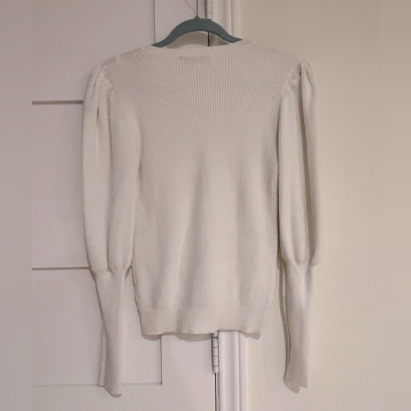 Zara white sweater with gold button detail Size Large EUC - Picture 5 of 5